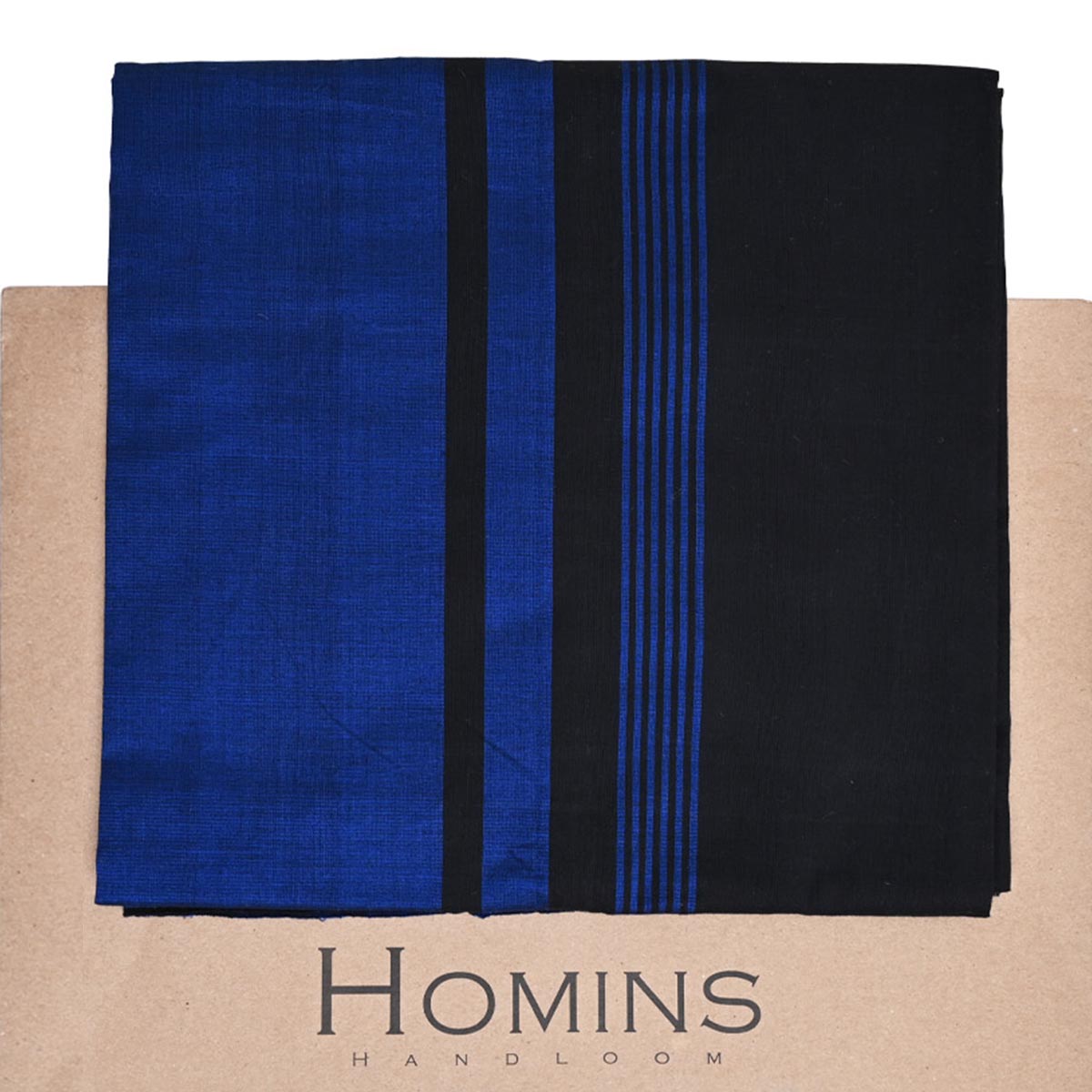 Black and Royal Blue Handloom Sarong