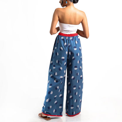 Contrast Block Printed Pants
