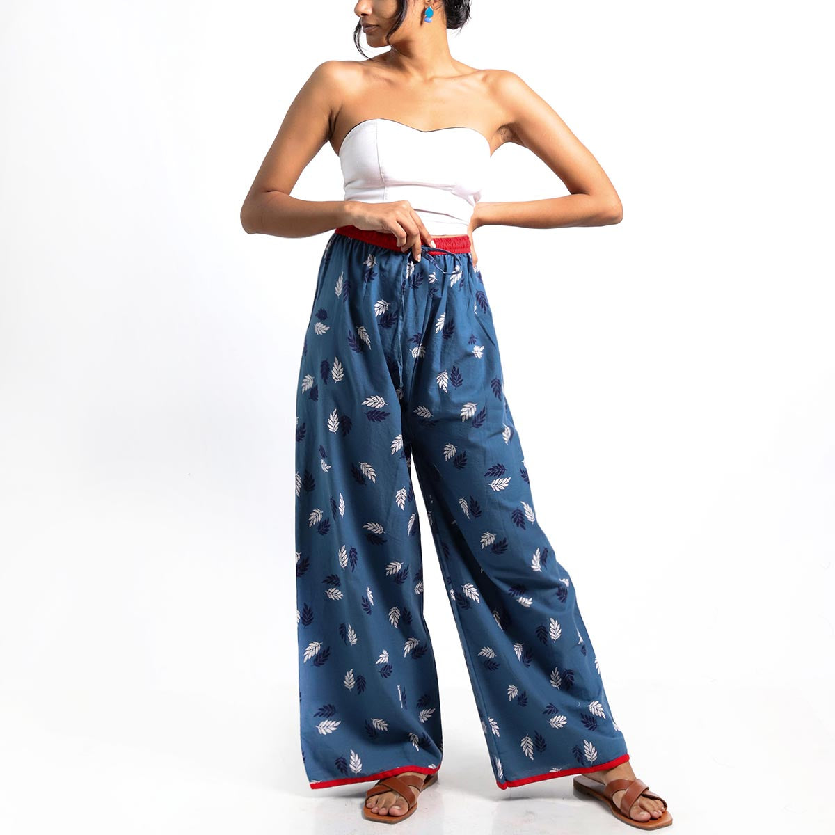 Contrast Block Printed Pants