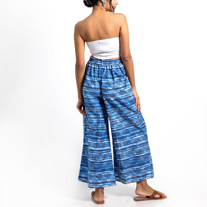 Azure Block Printed Pants