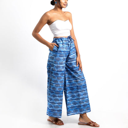 Azure Block Printed Pants