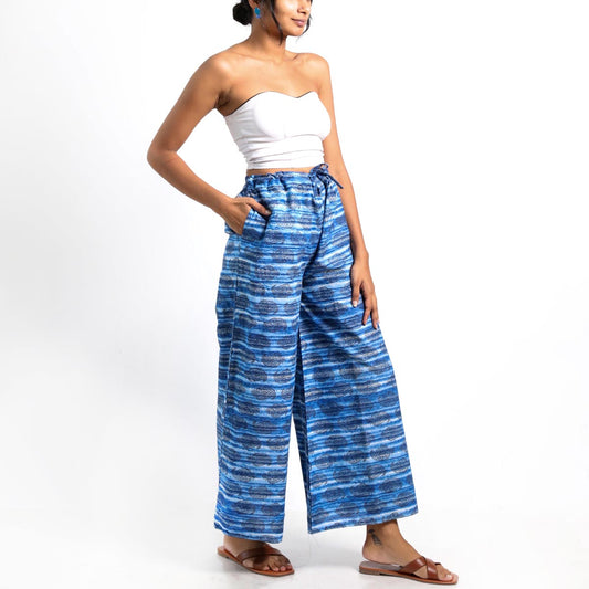 Azure Block Printed Pants