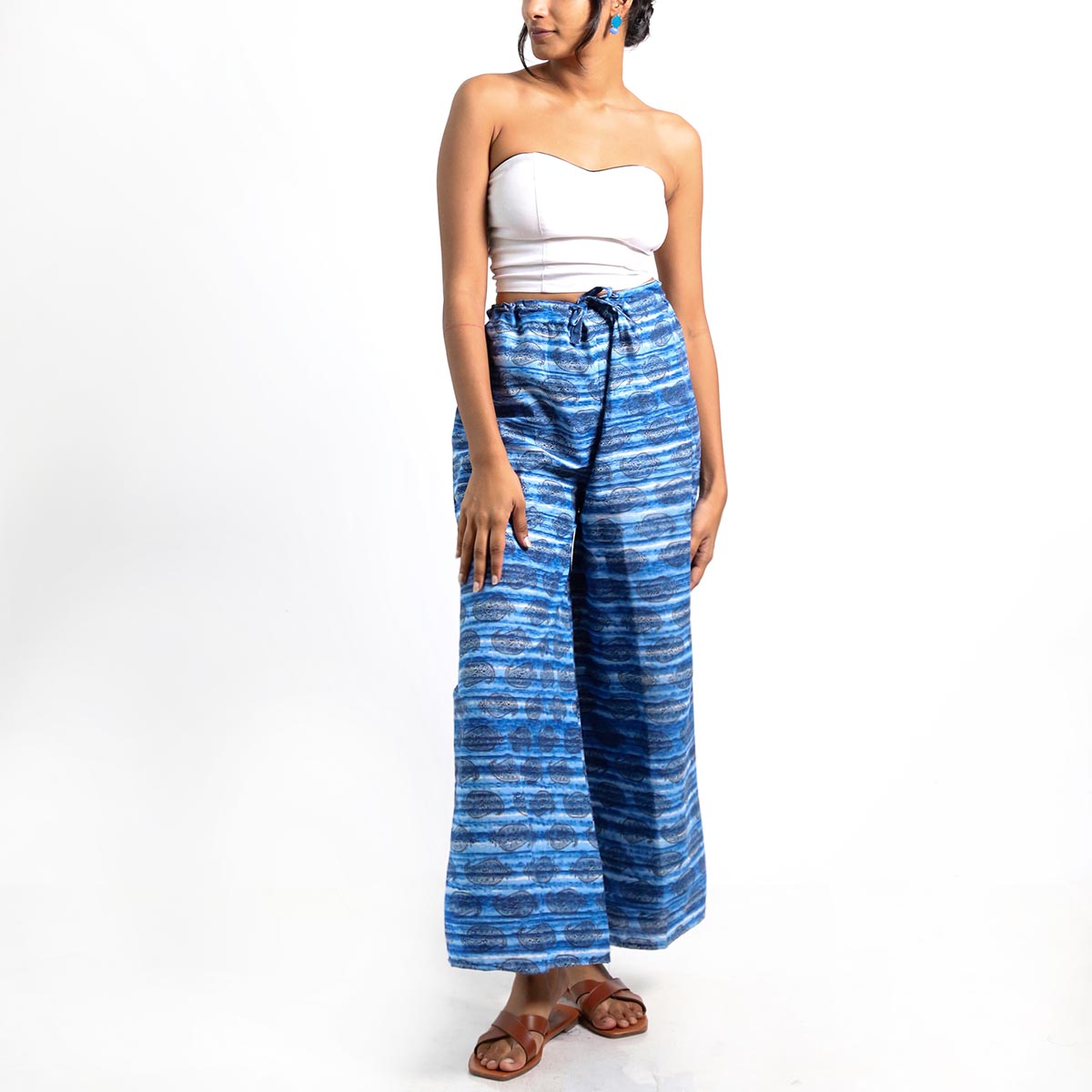 Azure Block Printed Pants