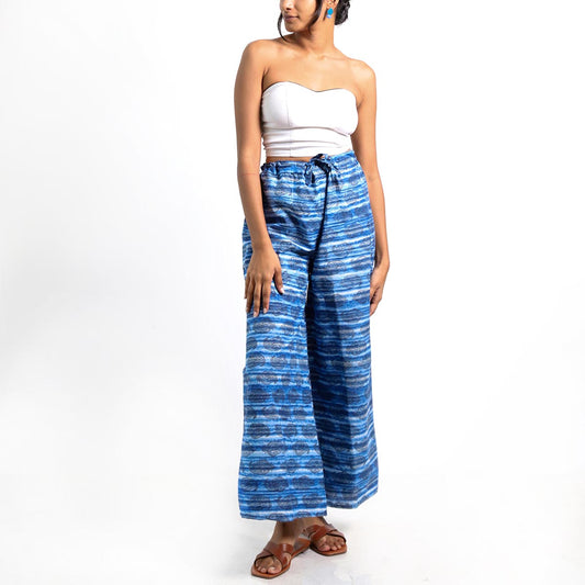 Azure Block Printed Pants