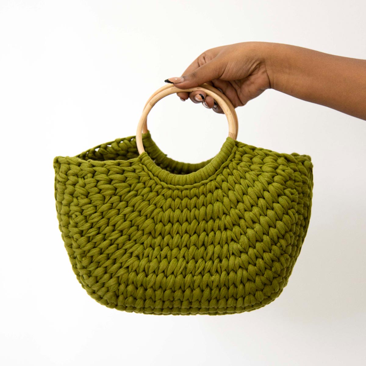 Green Crochet Handbag