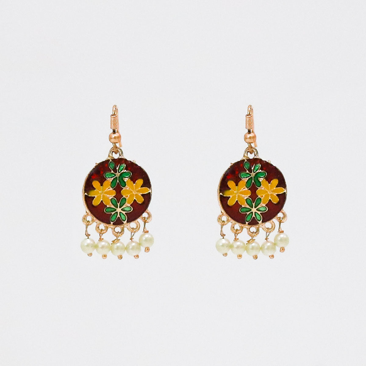 Regal Maroon Earrings