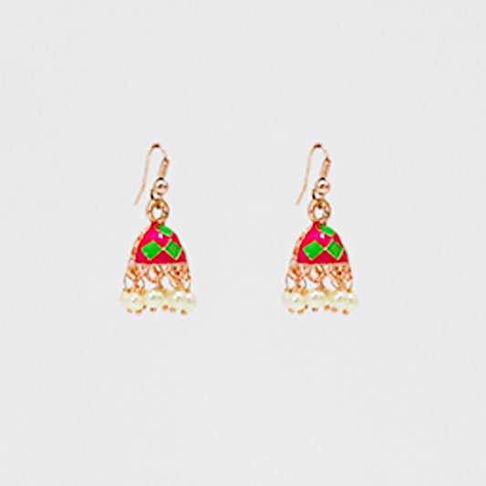 Rosy Meadow Jhumka