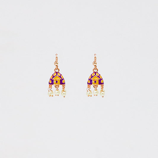 Sunset Orchid Jhumka