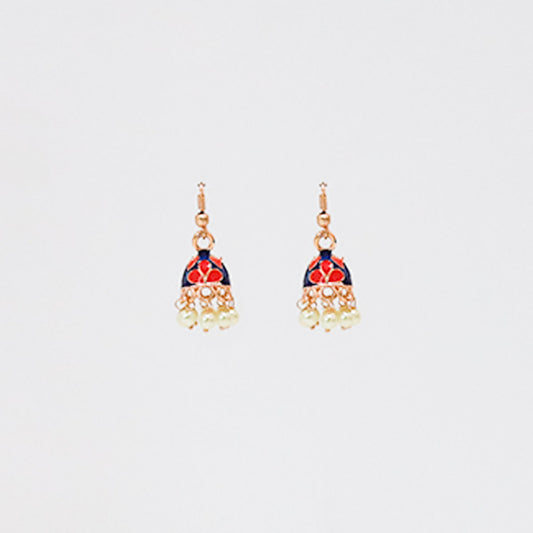 Sapphire Flame Jhumka