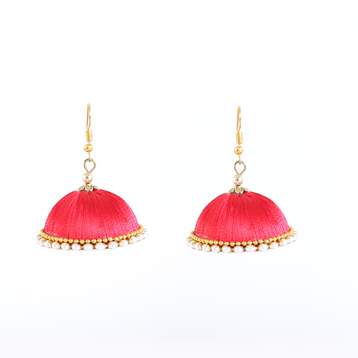 Pink Spark Jhumkas