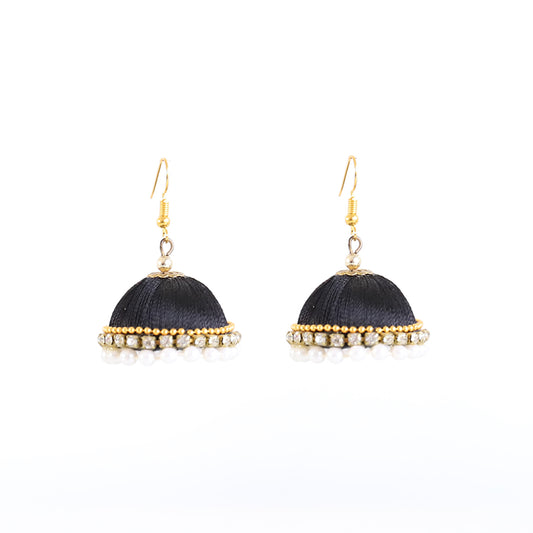 Black Velvet Jhumkas