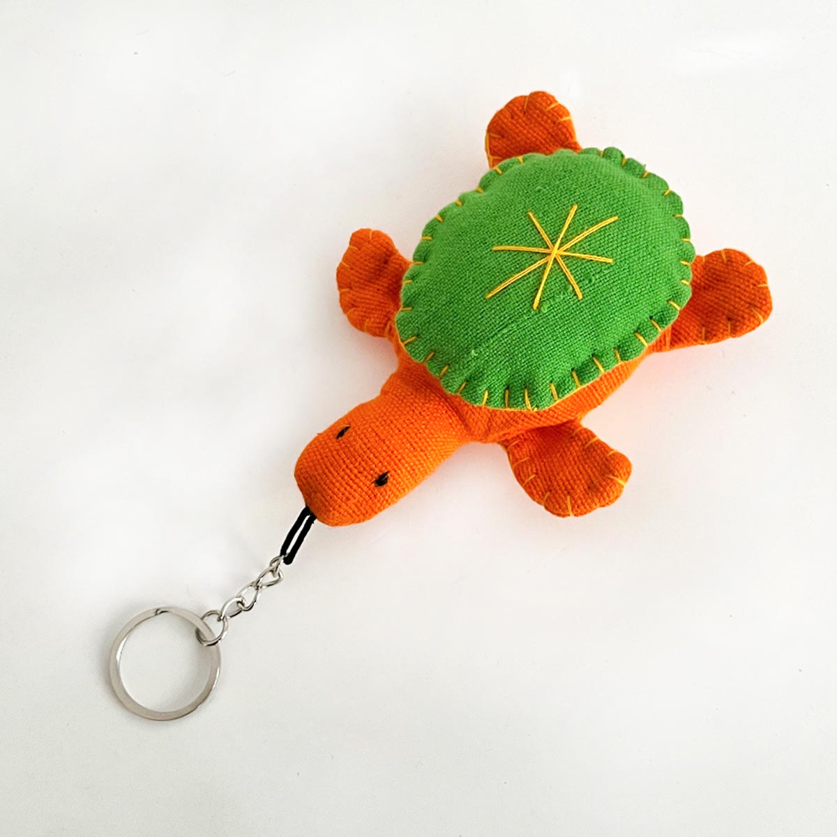 Turtle Handloom Key Tag