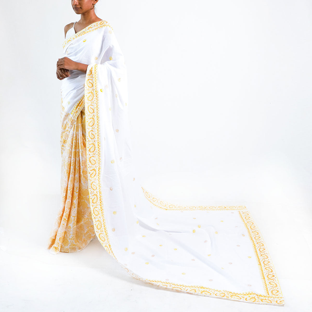 Crimson Charm Block Printed Saree