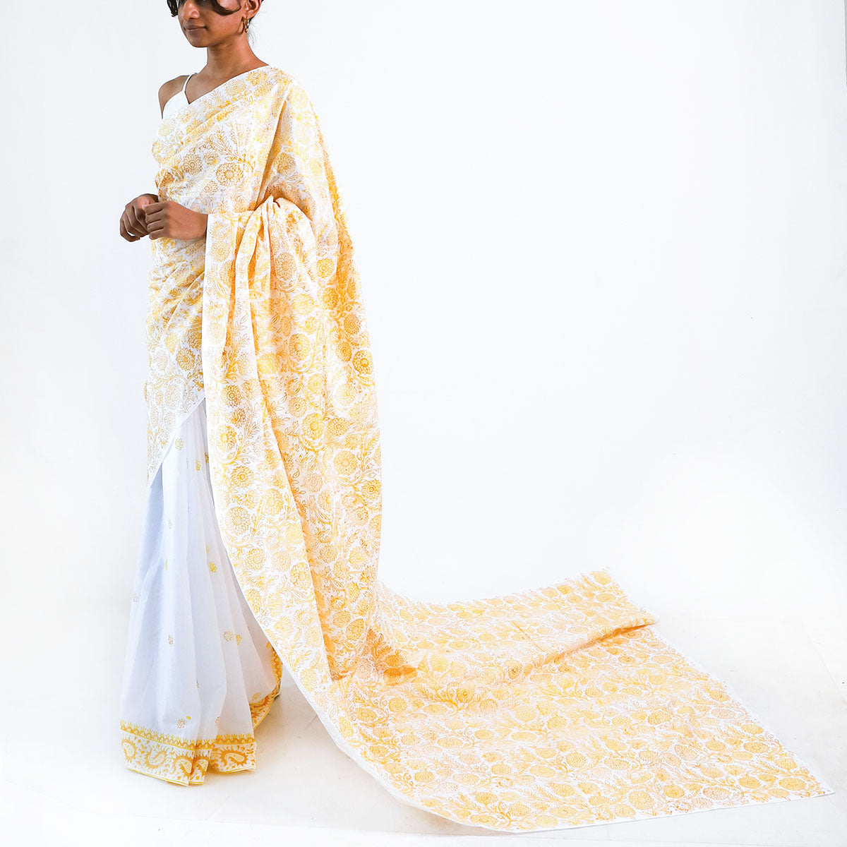 Crimson Charm Block Printed Saree