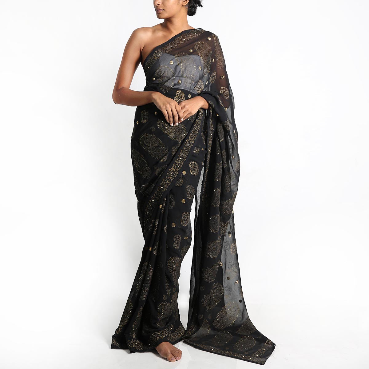 Knight Block Printed Saree