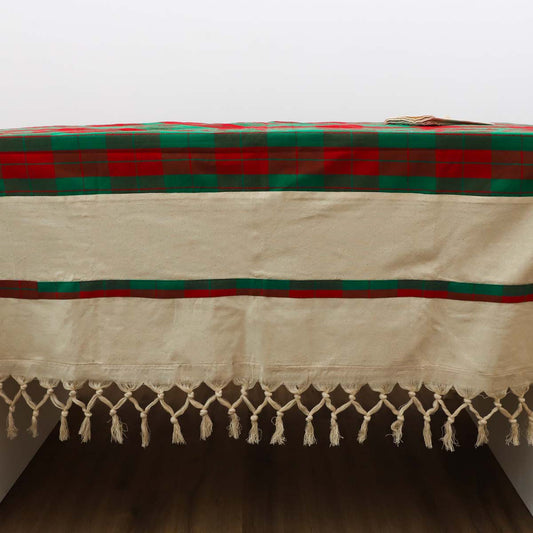 Checkered Handloom Table Cloth Set