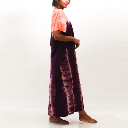 Purple Hues Tie-Dye Kaftan