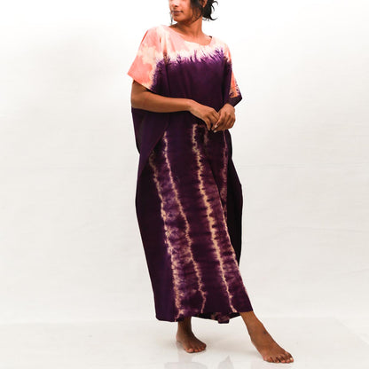 Purple Hues Tie-Dye Kaftan