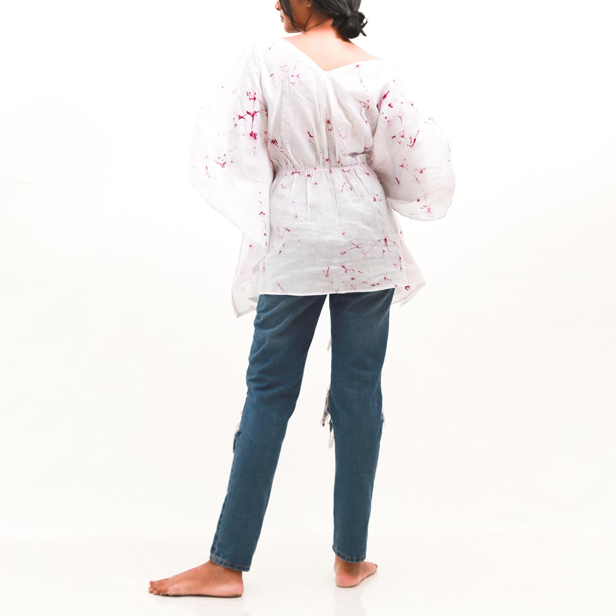 Hibiscus Batik Poncho Top