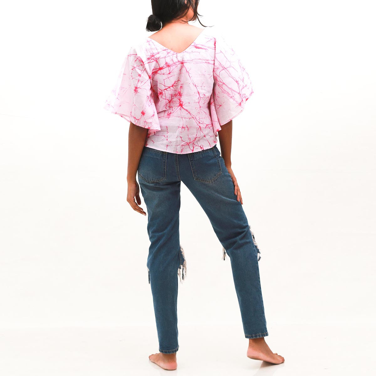 Plum Batik Poncho Top