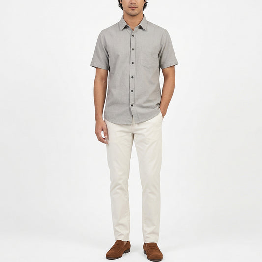 Ash Grey Linen Shirt