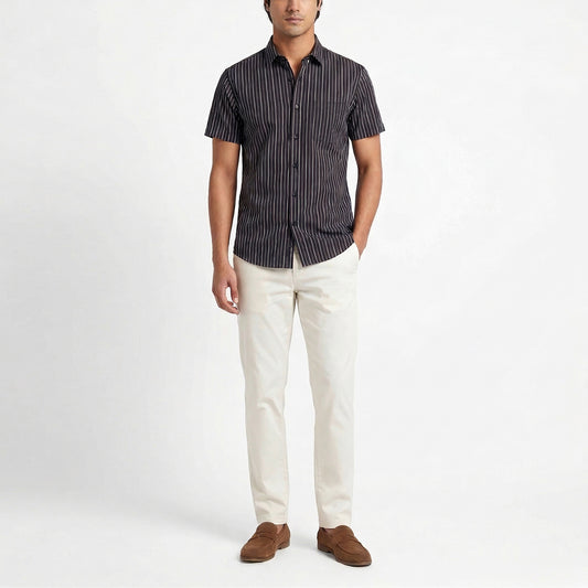 Onyx Stripe Linen Shirt