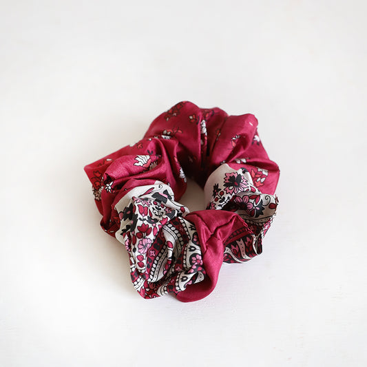 Crimson Elegance Scrunchie