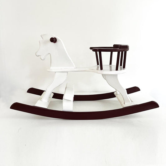 Two Toned Brown Wooden Rocking Horse