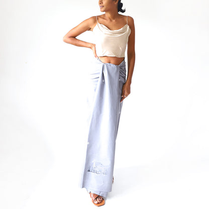 Silver Peacock Sarong