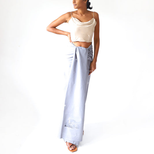 Silver Peacock Sarong