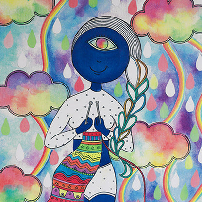 Rainbow Rain Painting