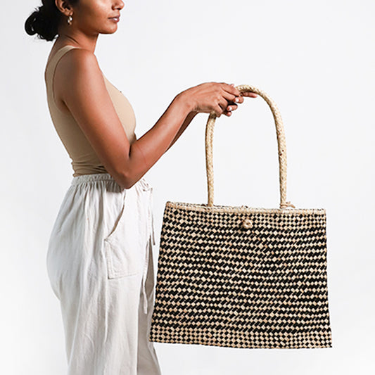 Midnight Elegance Palmyrah Bag