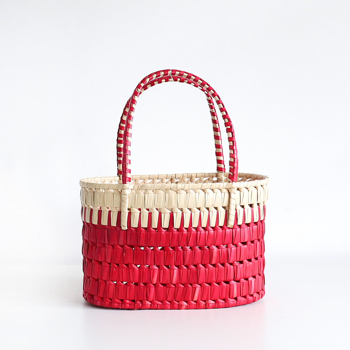 Ruby Red Palmyrah Basket
