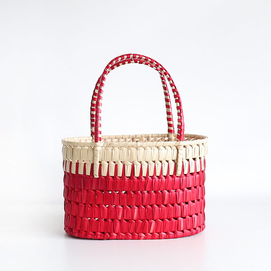 Ruby Red Palmyrah Basket