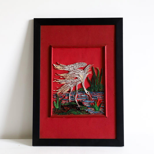 Wading Stork Wall Art