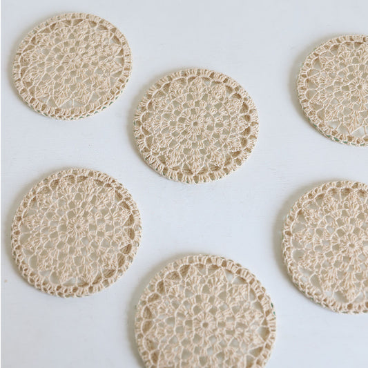 Natural White Beeralu Coaster