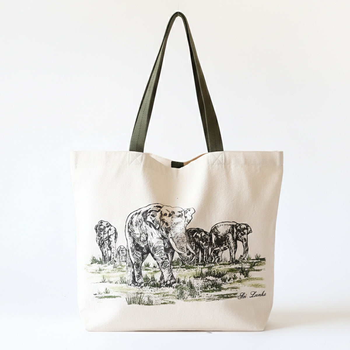 Green Elephant Tote