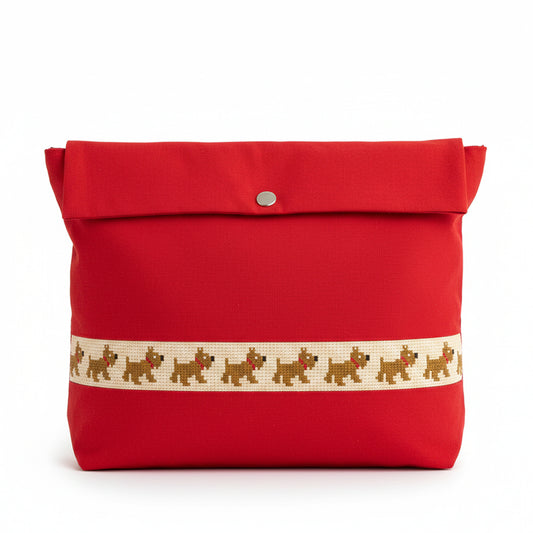Red Dog Handloom Laptop Case