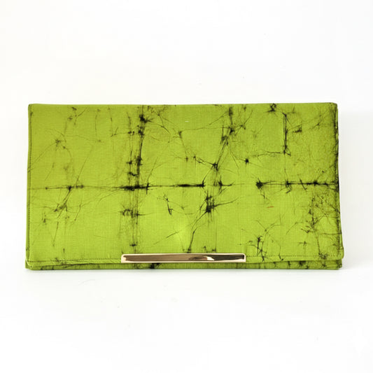 Classic Lime Batik Clutch
