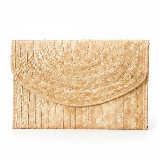 Natural Large Palmyrah Clutch