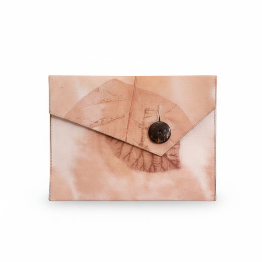 Tan Leaves Small Clutch