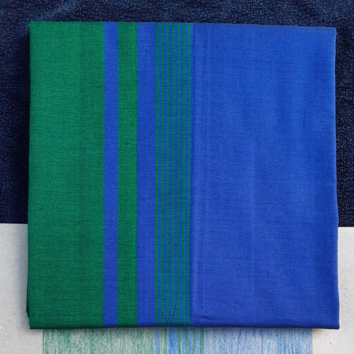 Turquioise and Green Handloom Sarong