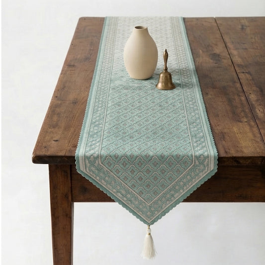 Blue Jali Table Runner