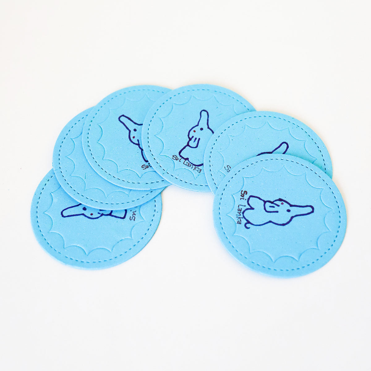 Elephant Blues Recycled Paper Coasters