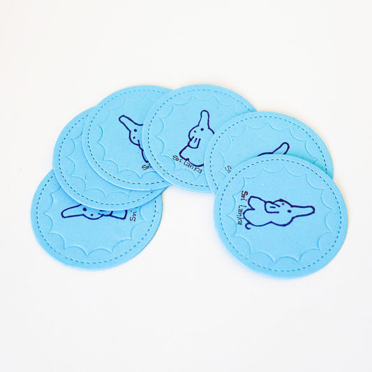 Elephant Blues Recycled Paper Coasters