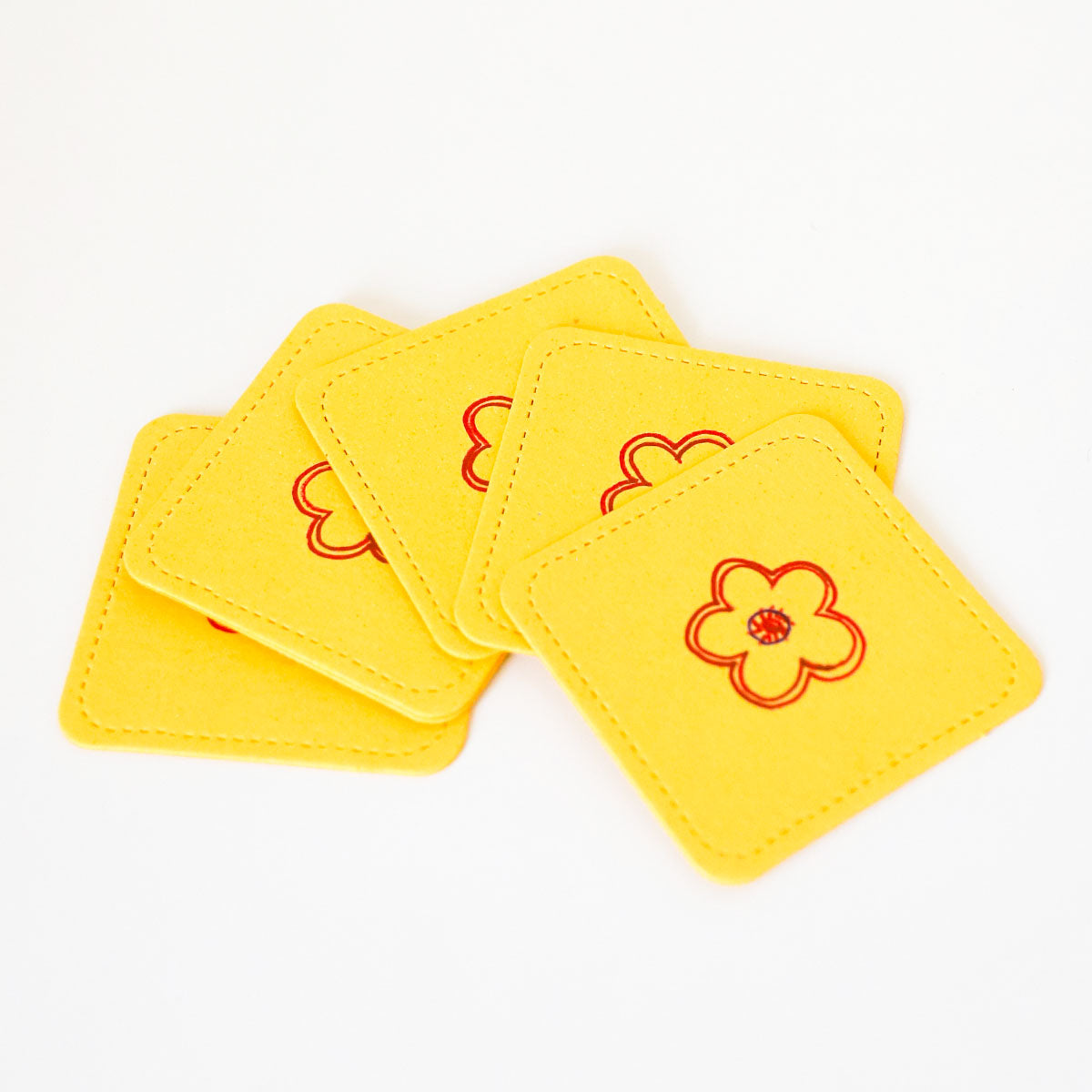 Floral Sunshine Recycled Paper Coasters