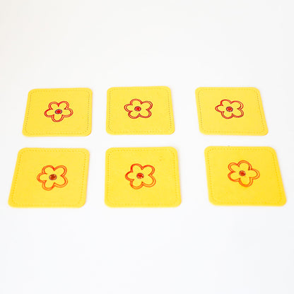 Floral Sunshine Recycled Paper Coasters