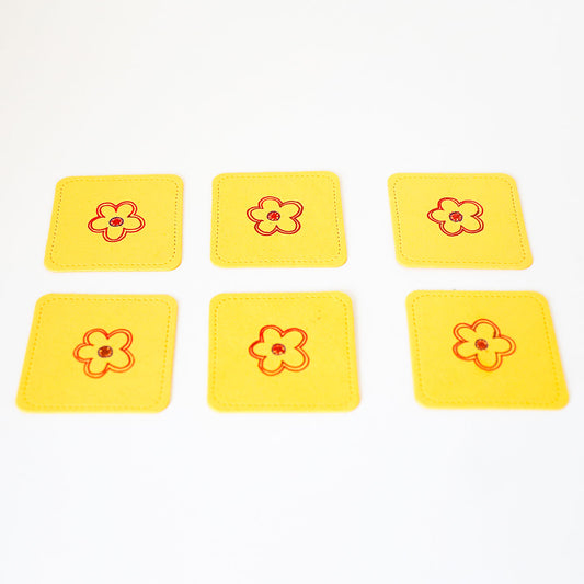 Floral Sunshine Recycled Paper Coasters