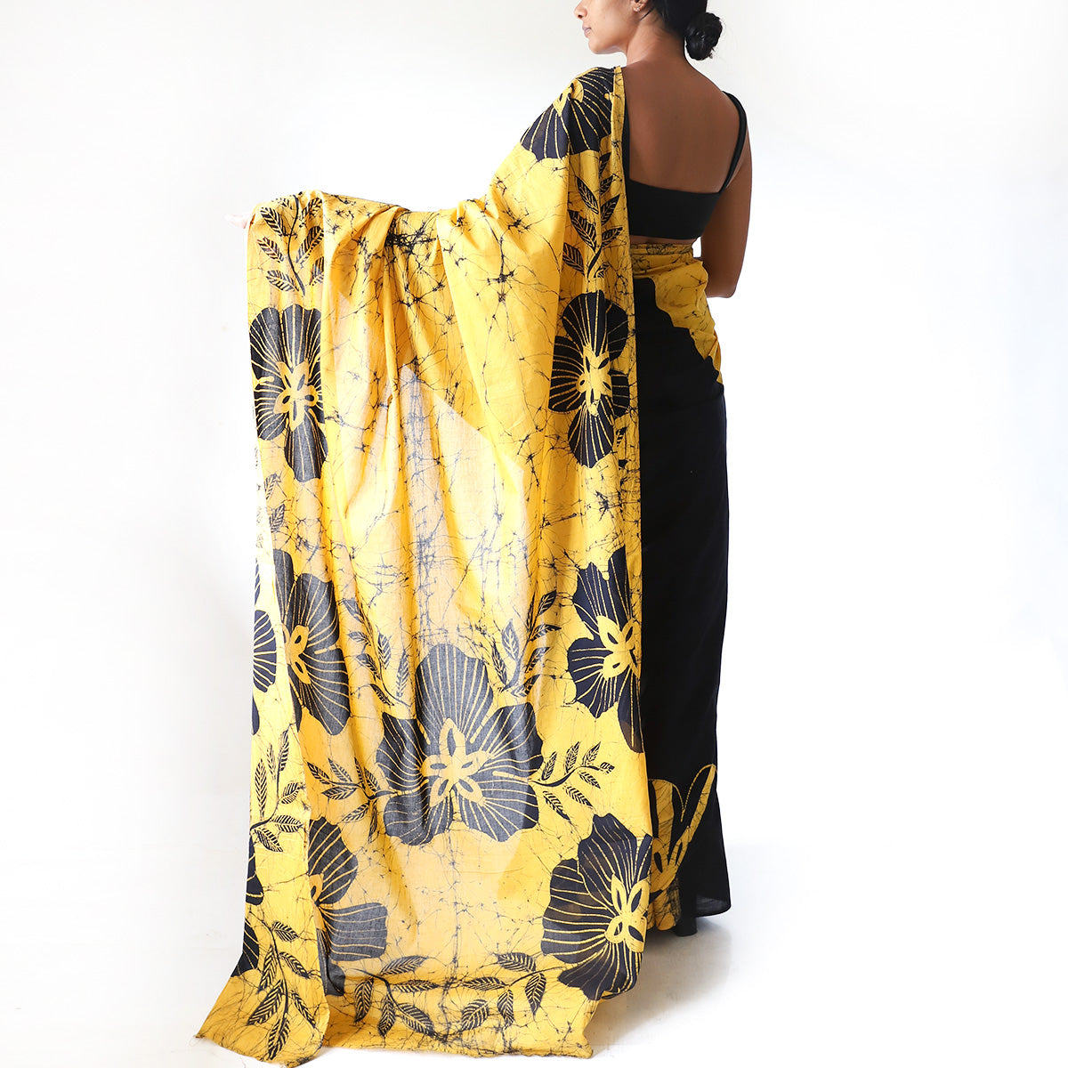 Lemon Batik Saree