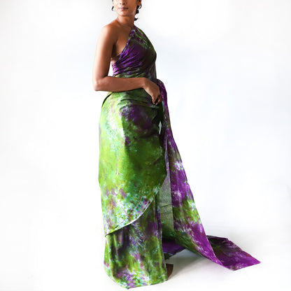 Foliage Tie Dye Saree